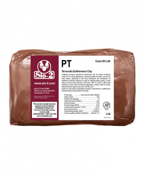 SIO-2® PT Terracotta Earthenware Low Fire Ceramic Clay Body, 4 lb Sample SIO-2® PT Terracotta Earthenware Low Fire Ceramic Clay Body, 4 lb Sample