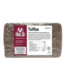 SIO-2® Toffee Caramel Stoneware High Fire Ceramic Clay Body, 4 lb Sample