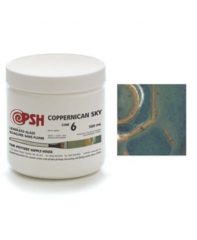 PSH Cone 6 Glaze – Coppernican Sky Gloss (500 ml)