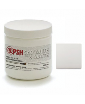 PSH Cone 6 Glaze – Sno White Matte (500 ml)