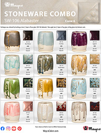 SW106 Alabaster Glaze Combinations