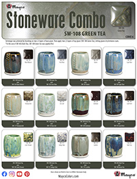 SW108 Green Tea Glaze Combinations