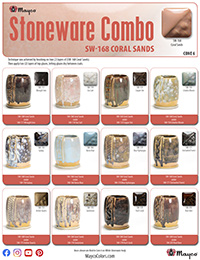 SW168 Coral Sands Glaze Combinations
