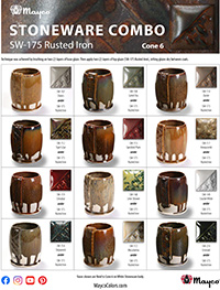 SW175 Rusted Iron Glaze Combinations