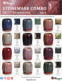 SW177 Raspberry Mist Glaze Combinations