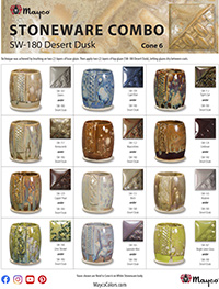 SW180 Desert Dusk Glaze Combinations