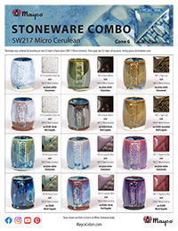 SW217 Micro Cerulean Glaze Combinations
