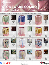 SW251 Pink Opal Glaze Combinations