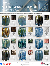 SW252 Blue Opal Salt Glaze Combinations